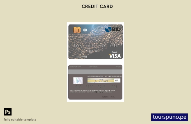 lista para imprimir plantilla de tarjeta de débito visa Banco BID de República D